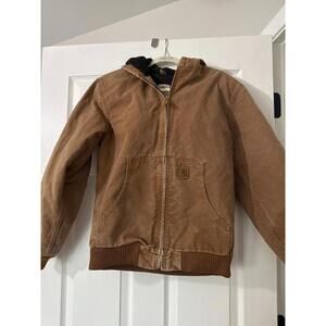 Carhartt Sandstone Jacket Quilt Lined Youth XL (14/16) YYJ130 BRN Brown